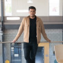 upei engineering student prabhakar bholah standing in the faculty of sustainable design engineering building